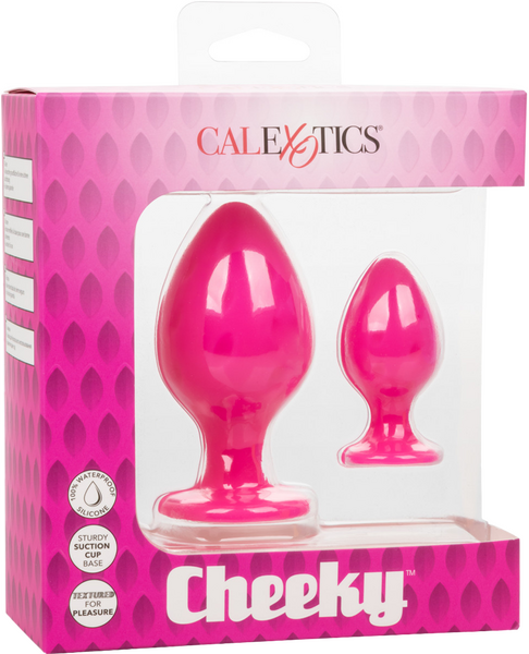 California Exotics Cheeky Body Safe Silicone Anal Plug Pink Butt Plugs