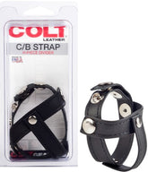 Colt Leather Cock and Ball Strap H-Piece Divider Stretchy Cock Rings