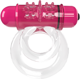 Screaming O Double O 6 4B Low Pitch Bass Vibrating Cock Ring Strawberry Vibrating Cock Rings