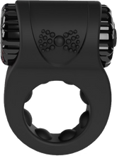Charged BigO Ritz Rechargeable Vibrating Mens Cock Ring Black Vibrating Cock Rings