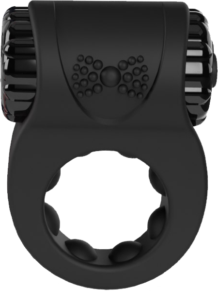 Charged BigO Ritz Rechargeable Vibrating Mens Cock Ring Black - Vibrating Cock Rings