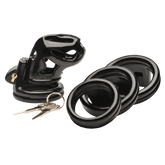 Master Series Hard Stop Double Ring Mens Chastity Cage Male Chastity