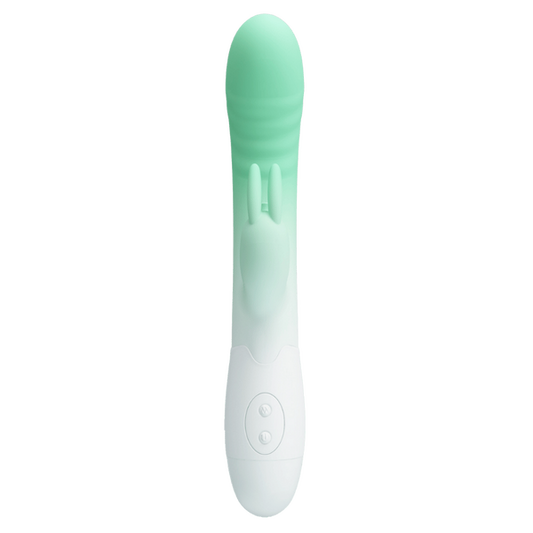 Pretty Love Cerberus 30 Function Vibrating Rabbit Massager Seafoam / White - Rabbit Vibrators