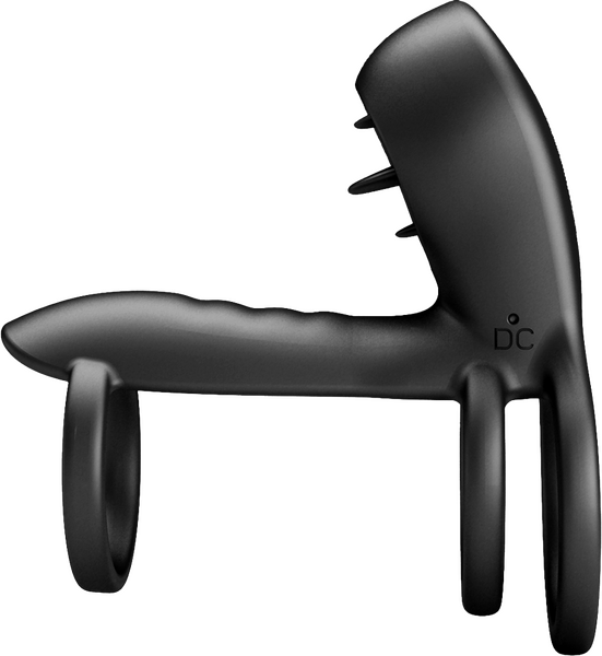 Pretty Love Jammy 12 Function Vibrating Penis Sling Black Vibrating Cock Rings