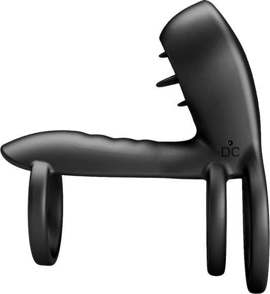 Pretty Love Jammy 12 Function Vibrating Penis Sling Black - Vibrating Cock Rings