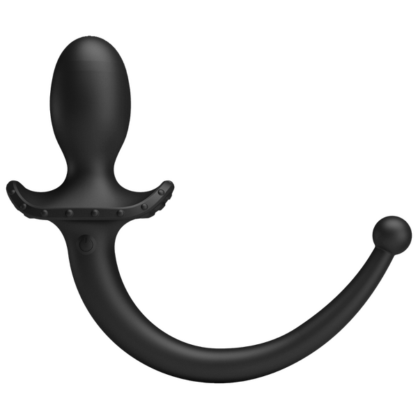 Baile Anthony Vibrating App Control Tail Anal Plug Black Butt Plugs