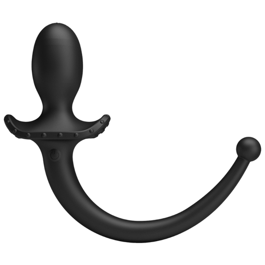 Baile Anthony Vibrating App Control Tail Anal Plug Black Butt Plugs