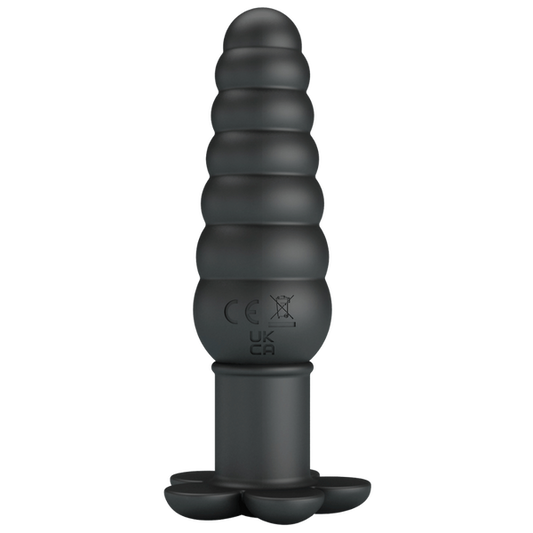 Baile Imron Vibrating Silicone Butt Plug Black Butt Plugs