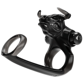 Pretty Love Bull Warrior Innovative Cock Ring Black Stretchy Cock Rings