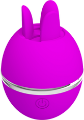 Pretty Love Gemini Ball Shape Rechargeable Clitoral Vibrator Purple Clit Ticklers and Pulsators
