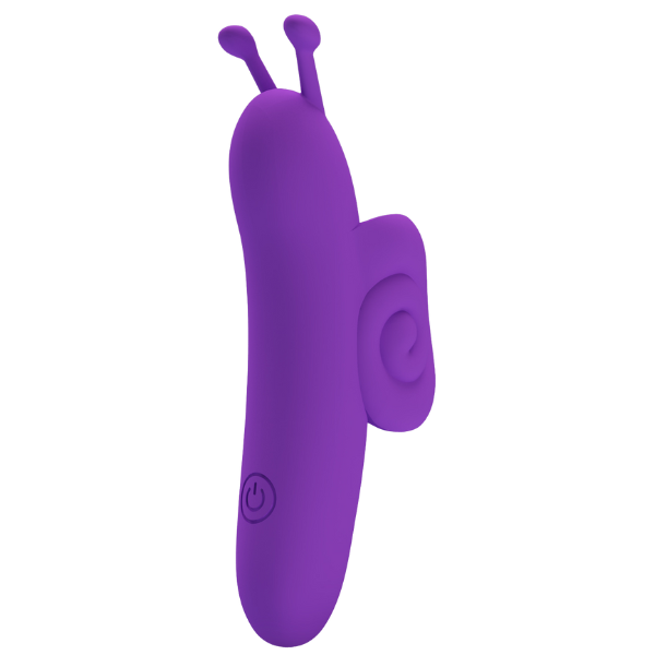 Pretty Love Snail Rechargeable 10 Function Clitoral Massager Purple Clit Ticklers and Pulsators