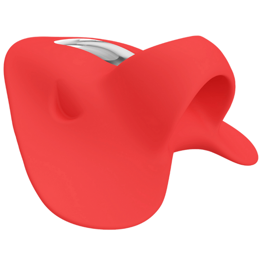 Pretty Love Carnation Rechargeable Finger Vibrator Red - Finger and Tongue Vibrators