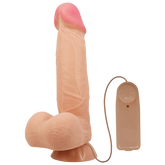 Pretty Love Sliding Skin Series Realistic Vibrating Dong 8.5 Inch Flesh Realistic Dildos