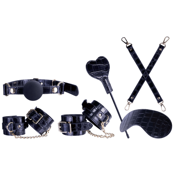Excellent Power Sovereign Luxury Bondage Set Black (Alligator) Bondage Kits