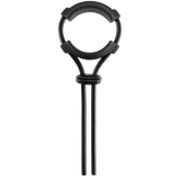 Jet Horny Adjustable Silicone Mens Cock Ornament Black Stretchy Cock Rings