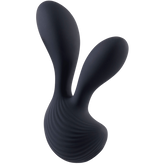 Deep Romance Dual Motors G Spot Silicone Vibrator Black G-Spot Vibrators