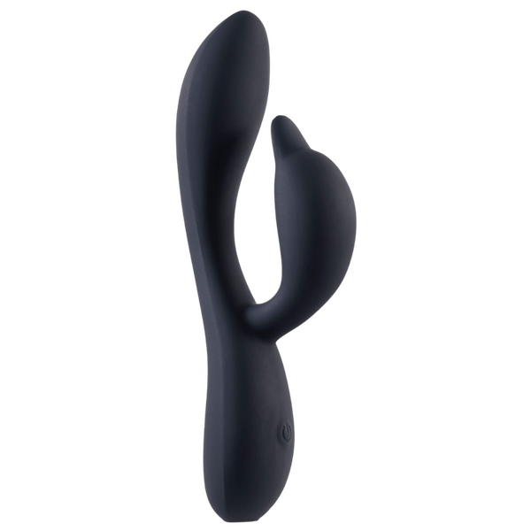 Deep Romance Dual Motor Rabbit Style G Spot Silicone Vibrator Black Rabbit Vibrators