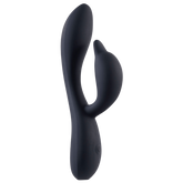 Deep Romance Dual Motor Rabbit Style G Spot Silicone Vibrator Black Rabbit Vibrators