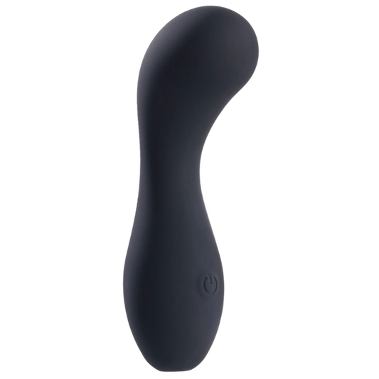 Deep Romance One Touch Control G Spot Silicone Stimulator Black - G-Spot Vibrators