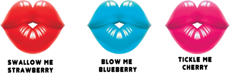 Hott Products Dick Lips Gummy Cock Rings 3 Pack Party Gifts and Novelties