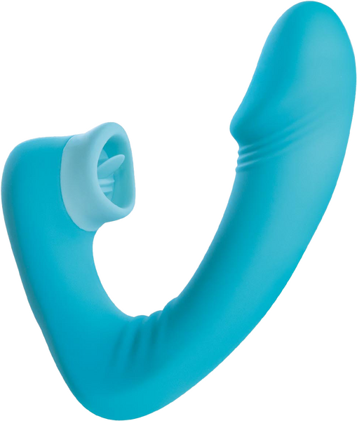 Zeta Dual Motor USB Rechargeable Wearable Clitoral Vibrator Blue Clit Ticklers and Pulsators