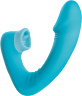 Zeta Dual Motor USB Rechargeable Wearable Clitoral Vibrator Blue Clit Ticklers and Pulsators