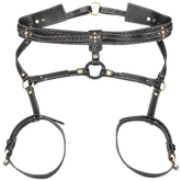 Lovetoy Faux Leather Full Body Bondage Harness Cuffs And Restraints
