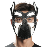 Lovetoy Rebellion Reign Howl Pup Play BDSM Mask Black White Masks And Blindfolds