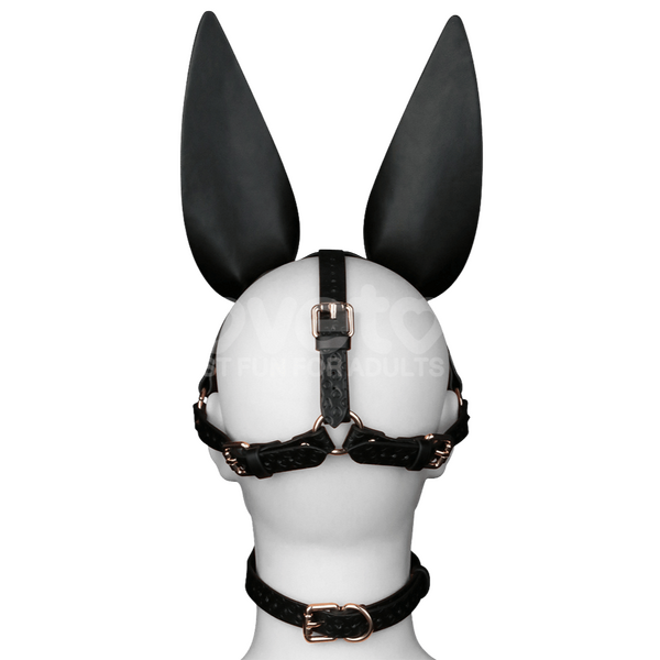 Lovetoy Dark Sculpted Bunny Ears BDSM Mask Black Masks And Blindfolds