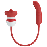 Pretty Love Alyss Hot Lips Clitoral Vibrator Red/White Clit Ticklers and Pulsators