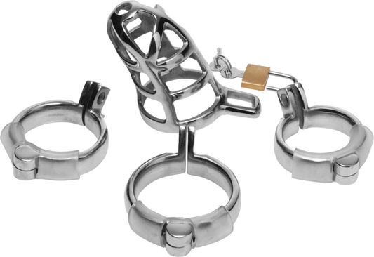 Master Series Stainless Steel Male Chastity Cock Cage Male Chastity