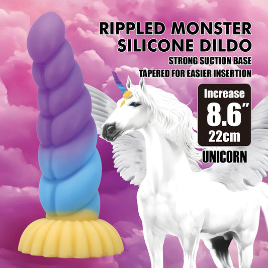 Baile Unicorn 22 cm Suction Cup Silicone Dong - Realistic Dildos