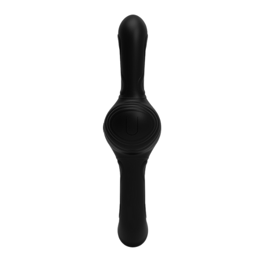 La Viva Double Fury Vibrating & Thrusting Dildo Black Vibrating Dildos