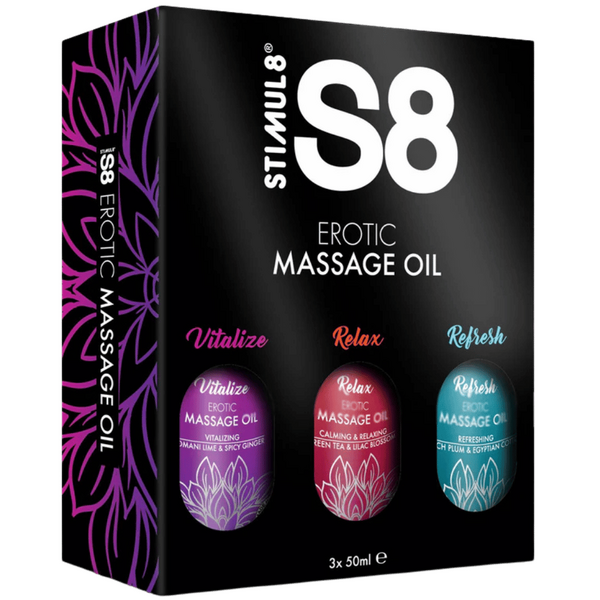 Stimul8 Adult Massage Oil Box (3 x 50 ml) Massage Oils and Lubricants
