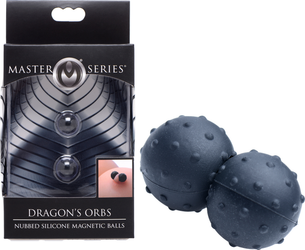 Master Series Dragons Orbs Nubbed Silicone Magnetic Nipple Ball Nipple and Clit Clamps