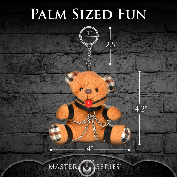 Master Series Gagged Teddy Bear Novelty Key Chain Party Gifts and Novelties