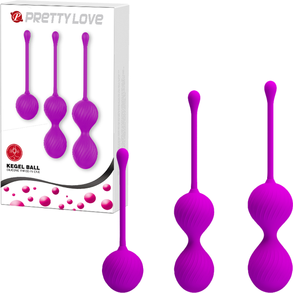 Pretty Love Kegel Exerciser Ball Kit Purple Love Eggs and Kegel Exercisers