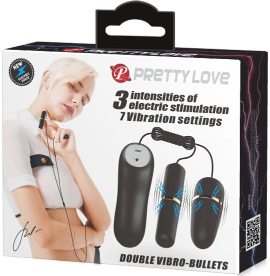 Pretty Love Double Vibro Bullets Massager Black Bullet Vibrators