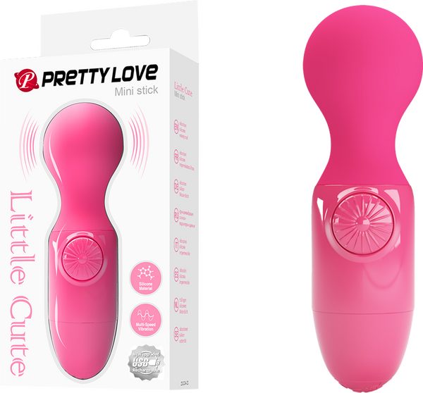 Pretty Love Rechargeable Mini Stick Body Wand Massager Pink Body Wands