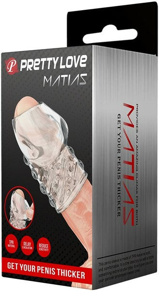 Pretty Love Matias Male Penis Sleeve Clear Penis Sleeves and Extenders