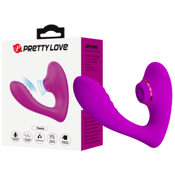 Pretty Love Nauty Rechargeable Clitoral Stimulator Purple Clit Ticklers and Pulsators