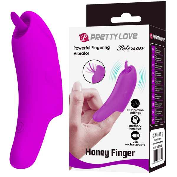 Peterson Rechargeable Honey Finger Vibrator - Finger and Tongue Vibrators