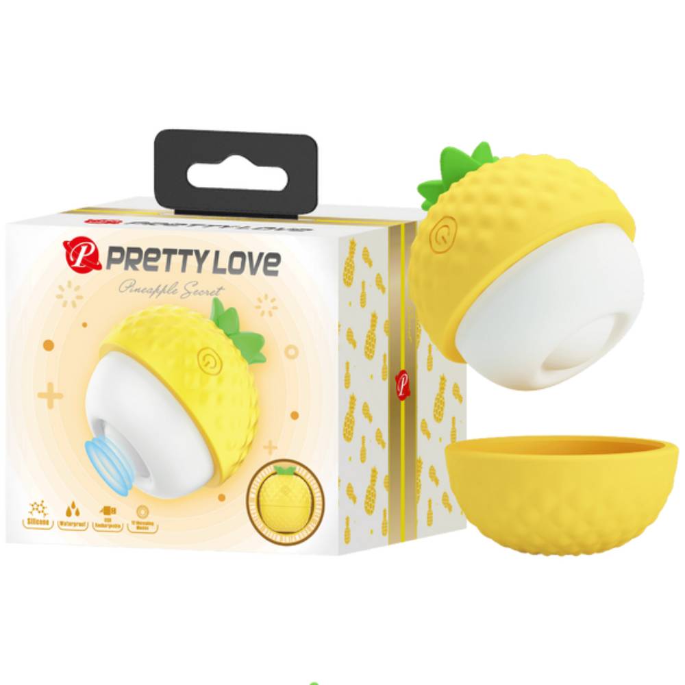 Pretty Love Rechargeable Pineapple Secret Clitoral Vibrator Clit Ticklers and Pulsators