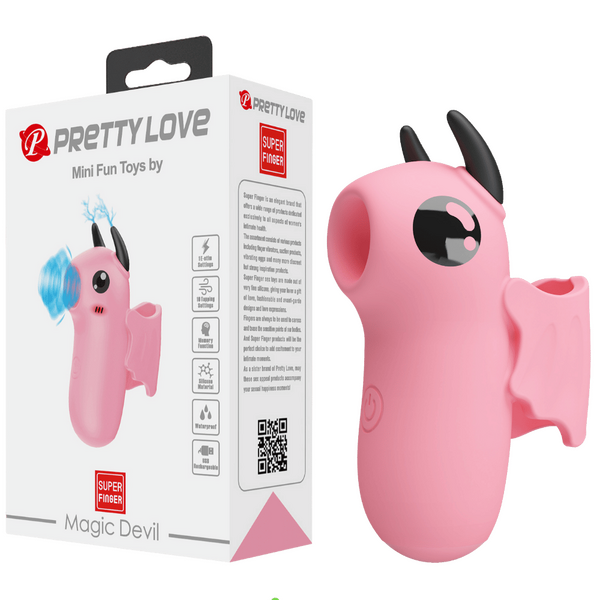 Pretty Love Rechargeable Magic Devil Finger Massager Finger and Tongue Vibrators