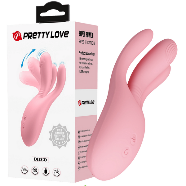 Pretty Love Diego Rechargeable 10 Function G Spot Vibrator Pink G-Spot Vibrators