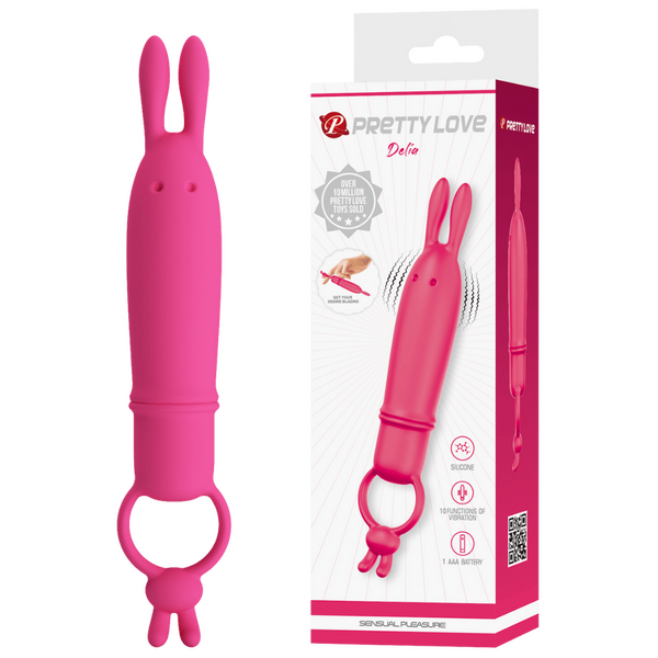 Baile Delia Bunny 10 Functions Finger Vibrator - Finger and Tongue Vibrators