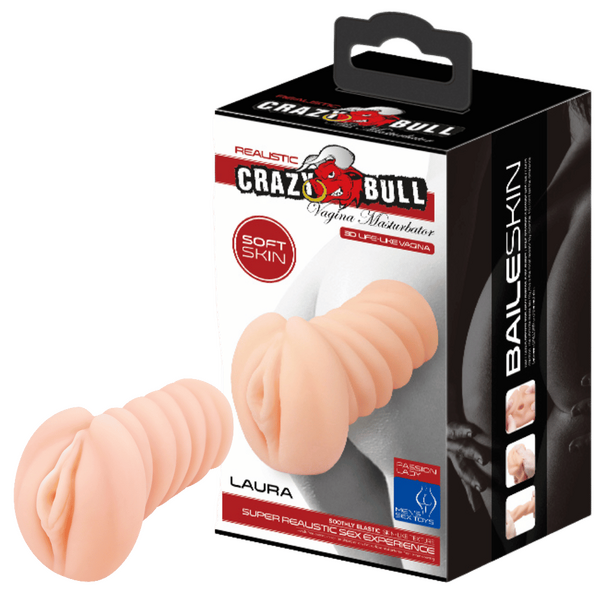 Crazy Bull Laura Realistic Vagina Male Masturbator Flesh Masturbators and Strokers