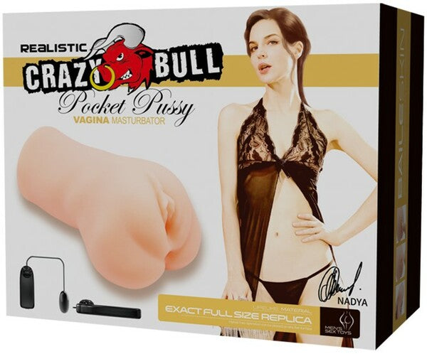Crazy Bull Nadya Vibrating Pocket Pussy Mens Stroker Masturbators and Strokers