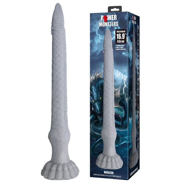 Baile Basilisk 16.9 Inch Rippled Huge Silicone Dildo - Realistic Dildos