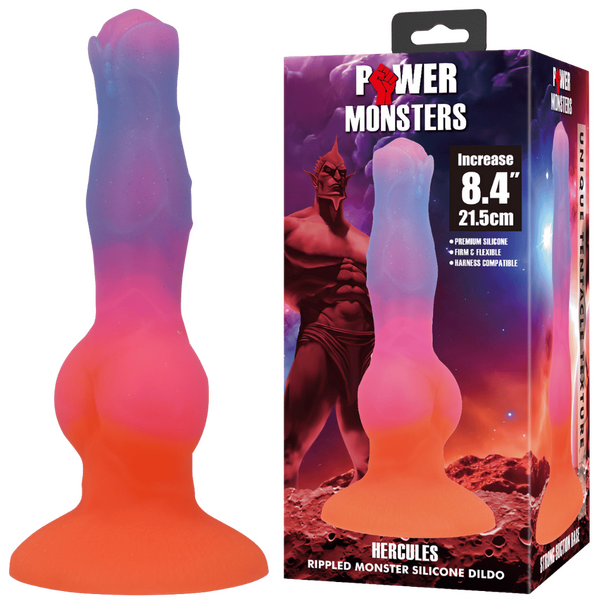 Baile Hercules 8.4 Inch Ripples Monster Silicone Dong - Realistic Dildos